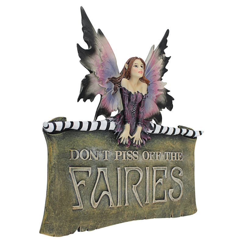 Don't Mess With Fairies Wall Plaque