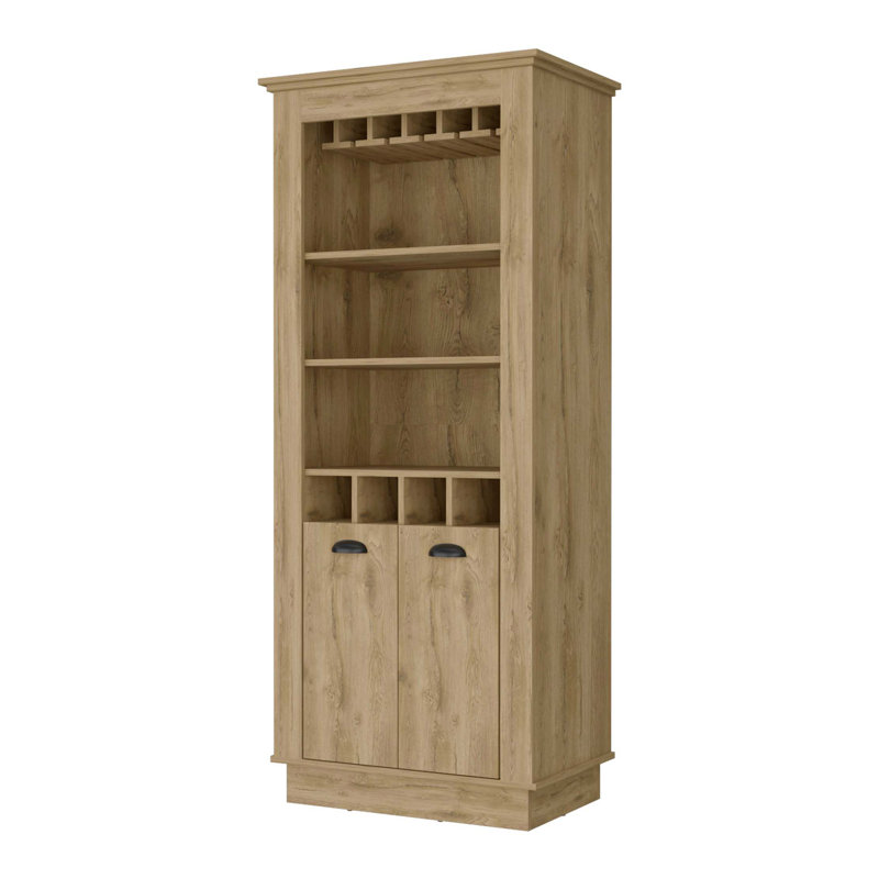 Armoire-bar à vin Macadamia, Brun