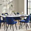 Dagon Stone Top Metal Base Dining Table-1048822214-1048822212