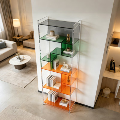 Modern Acrylic Multi Tier Bookcase