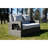 Salamone Outdoor Rust-Resistant Metal Chaise Lounge with Table , Cushion Included