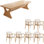 Modern simple solid wood rectangular table set