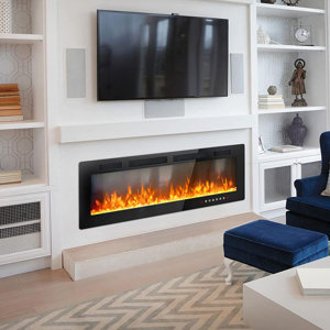 Arcuri Recessed Wall Mounted Electric Fireplace (fireplace insert only)