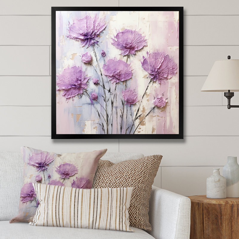Beige marguerite beauté - marguerites, art mural, Noir, H 30 po x l 30 po