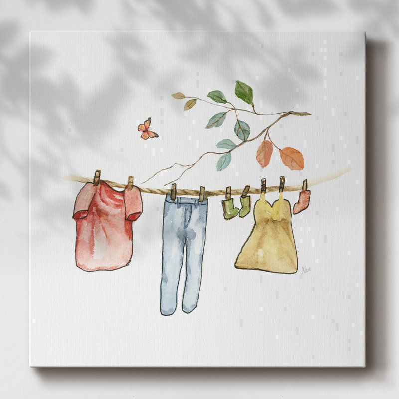 Blanchisserie sur toile, H 32 po x l 32 po x P 1,5 po