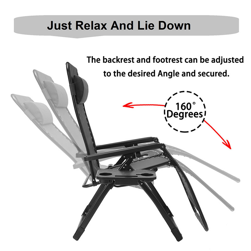 Folding Zero Gravity Chair, Black