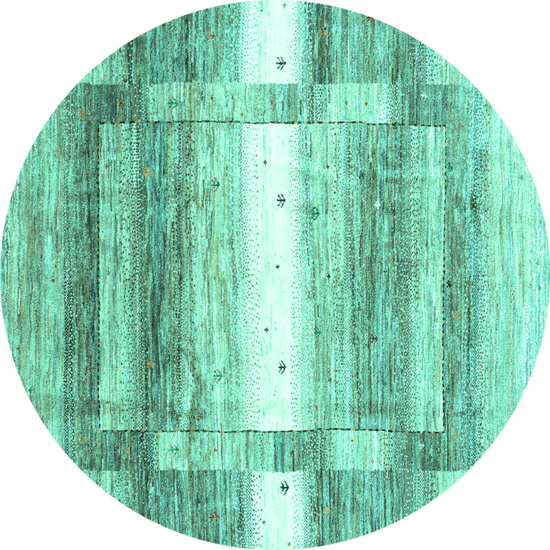 Ehtesham Wool Abstract Indoor Rug, Round 4'