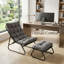 Chaise longue d'extérieur avec repose-pieds pour patio - Fauteuil inclinable confortable avec coussin gonflable et repose-pieds, capacité de 300 lb-1513199420