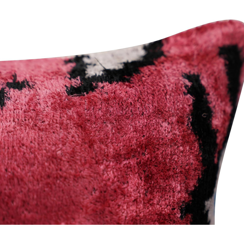 Velvet Square Pillow Cover & Insert, Red