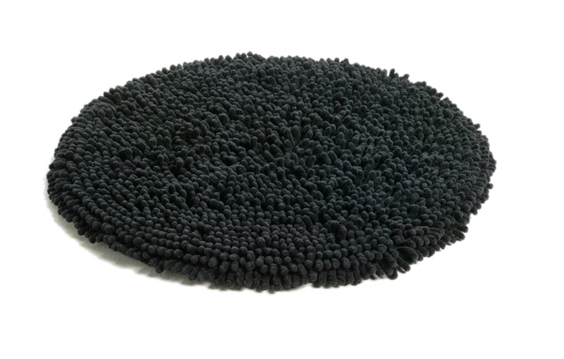 Geis Solid Colour Cotton Hand Woven Area Rug, Round 120cm