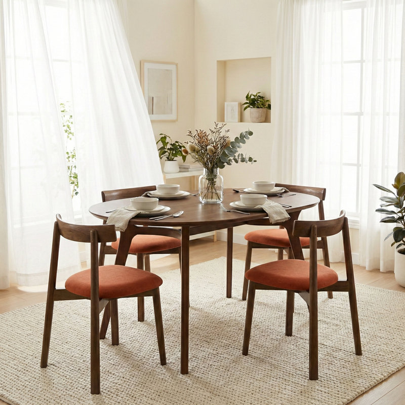47 cm H Upholstered Dining Chair, Orange