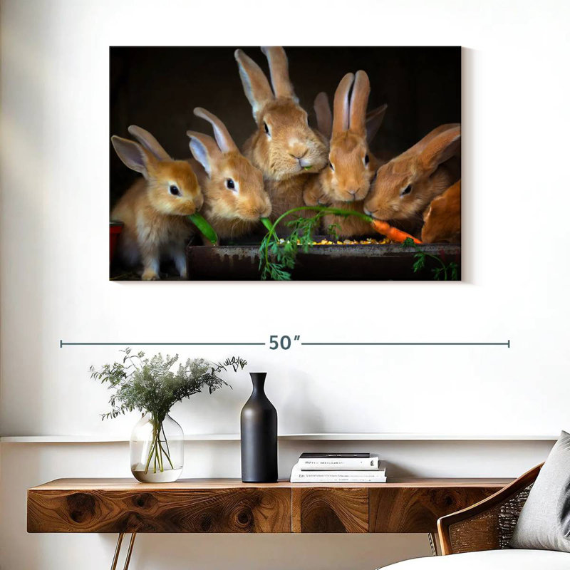 Brampt Bunny Dinner, 26" H x 39" W