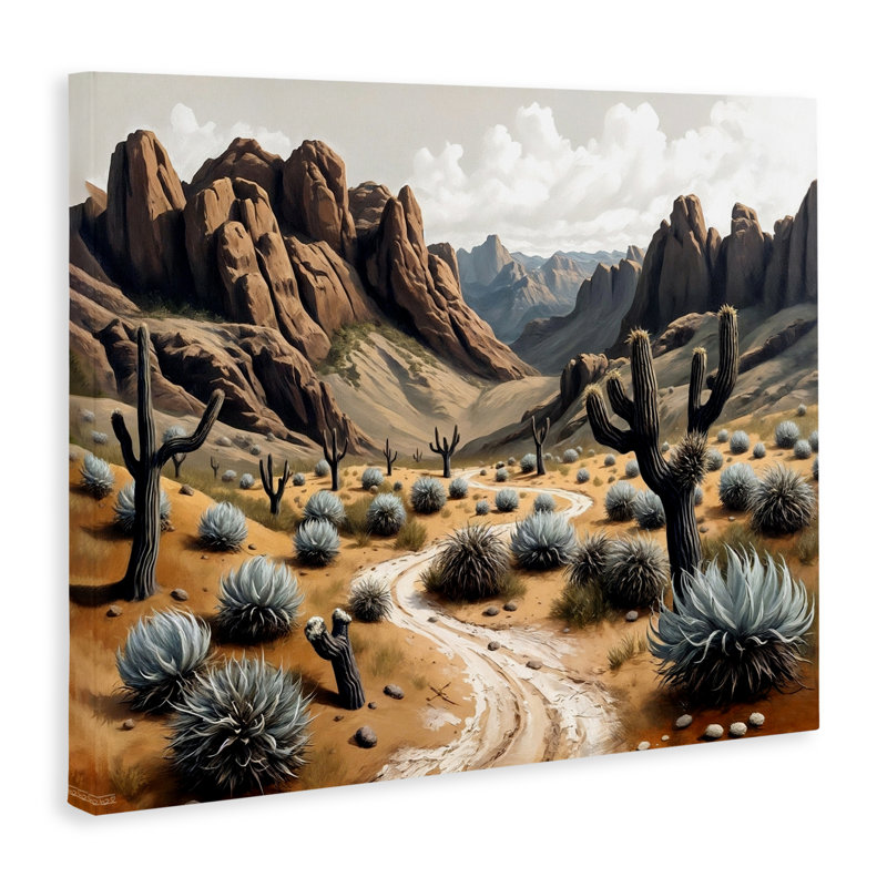 Toile Cactus Canyons Pathway, conception de Tabz Jones, H 16 po x l 20 po