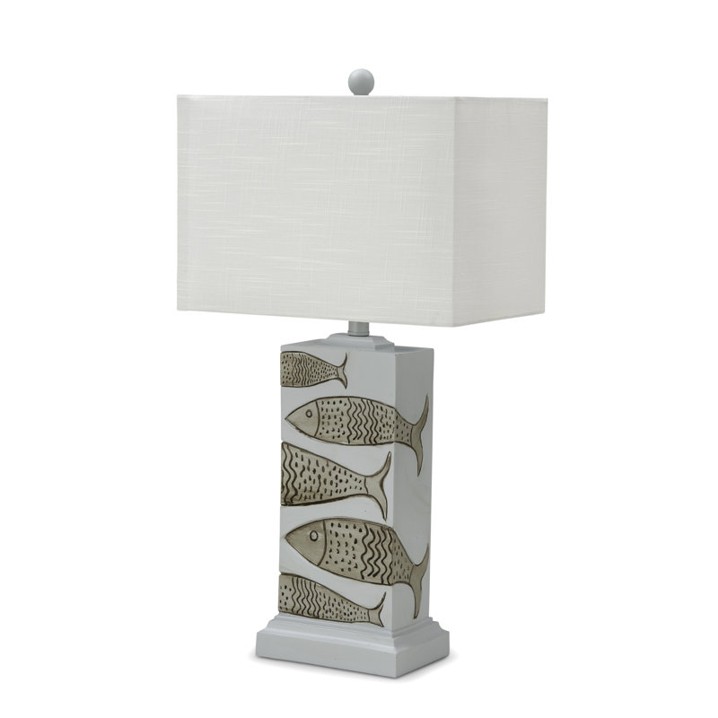 Raffa 28" Gray/Light Brown Coastal Fish Table Lamp