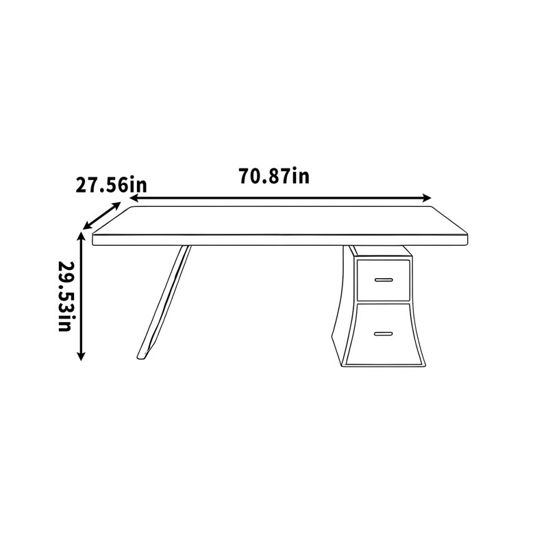 Ehrlich, H 29,53 po x l 70,87 po x P 27,56 po