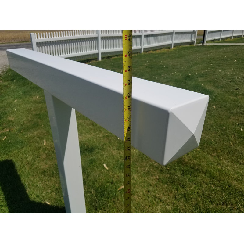 White Vinyl Multi-Mount Mailbox Post Sleeve, 42'' H x 54'' W