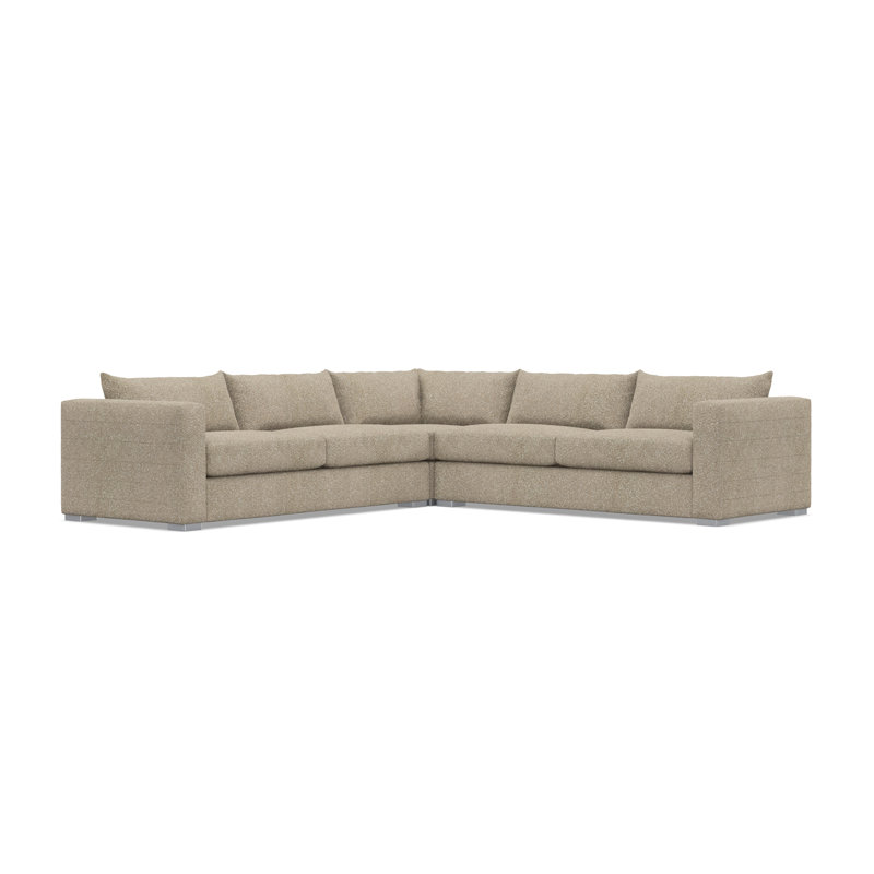 Sectional, Tan Polyester