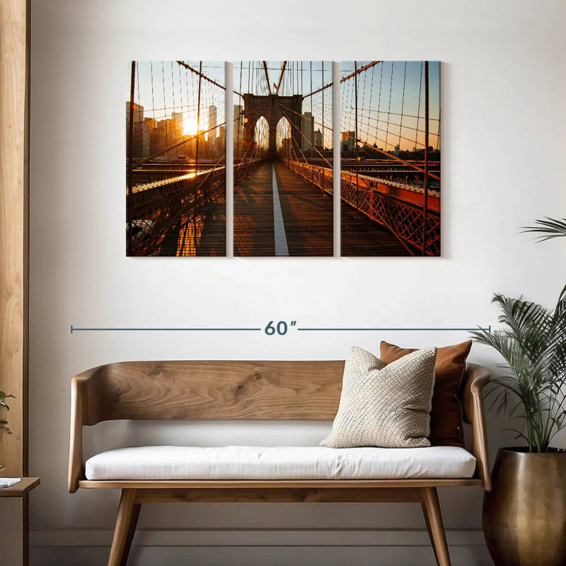Radiant Brooklyn Bridge, H 28 po x l 45 po