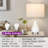 Alysiana Ceramic Touch Control Dimmable Table Lamp With USB