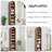70" Arched Narrow Bookcase, 8-Tier Open Bookshelf-649247349