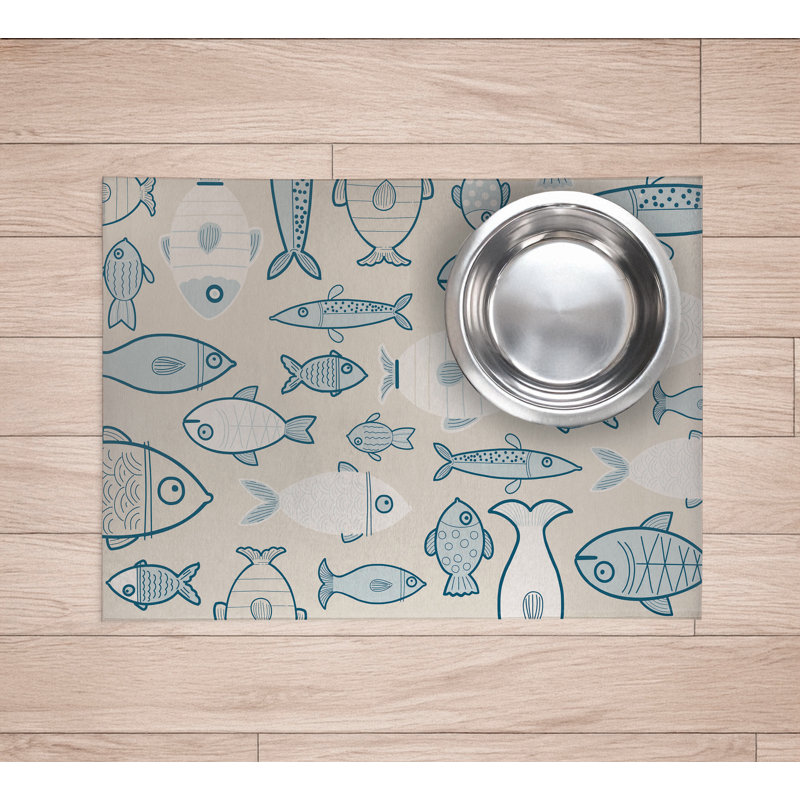 Napperon Here Fishy, Ivoire ivoire, 0.01" H x 12" W x 16" D