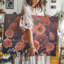 Toile, composition douce et rêveuse mettant en vedette un ensemble de fleurs dans un art mural avec des nuances de pêche et de corail avec de grands coquelicots ouverts avec toile murale-1112869260