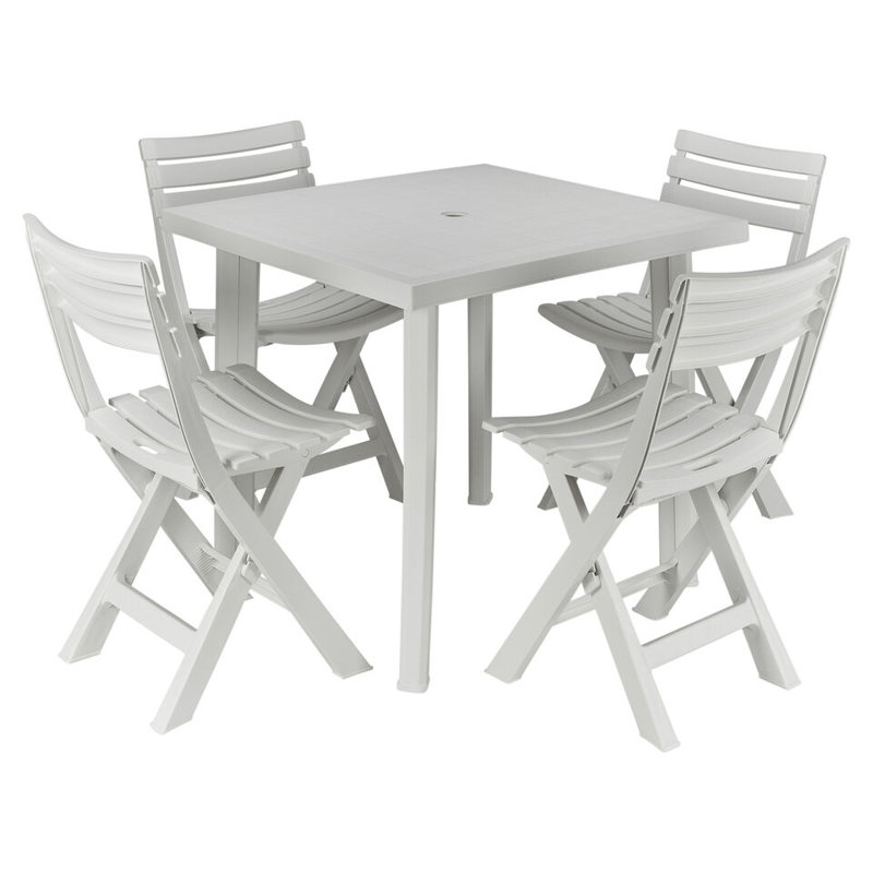 Cateisha 4 - Person Patio Dining Set with Square Table