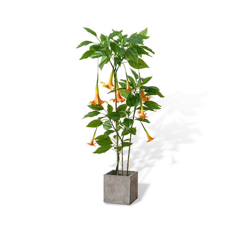Large Mandala Simulation Green Plant, 62.99" H x 23.62" W x 23.62" D