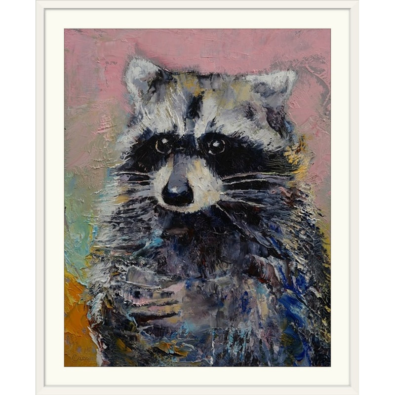 «Alcantar Raccoon» par Michael Creese, reproduction d'art, H 20 po x l 16 po x 1,5 po, Toile