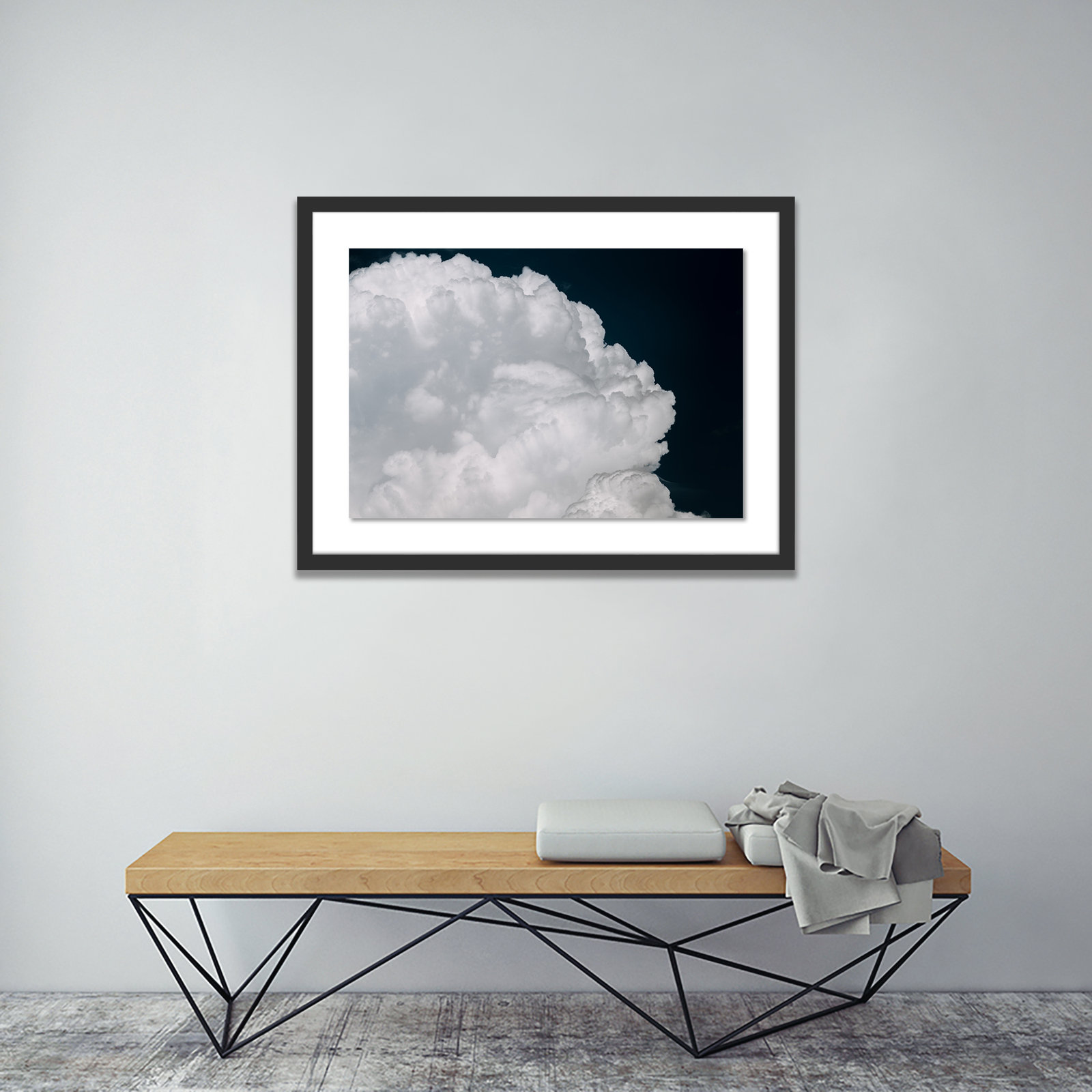 Michael Schauer "Cumulus" Print, Black, 43" H x 60" W x 2.5" D