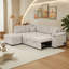 Canapé-lit gigogne 4 places en forme de L avec pouf de rangement, siège en mousse et ressorts ensachés pour salon-1139398295