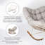 Chaise berçante en acier avec coussin-206512341