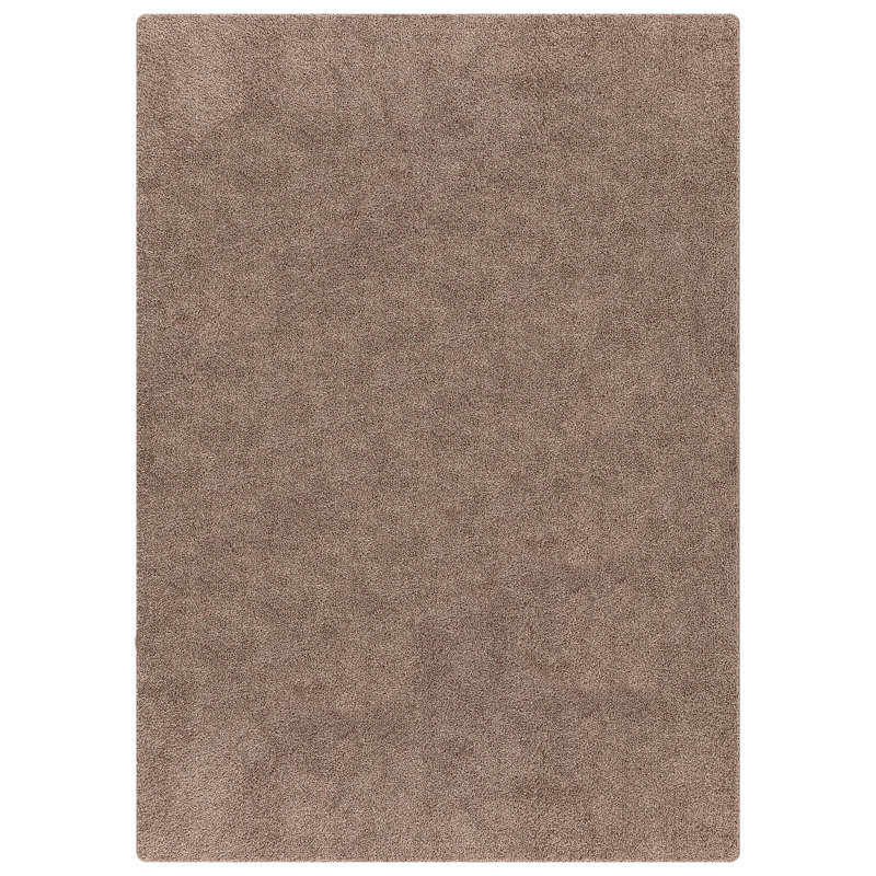 Rug Brown Polyester Diameter 120 Cm Area Rugs Round Contemporary, Rectangle 160 x 230 cm