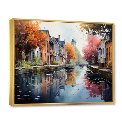 Pointillisme du canal rose vibrant - impression