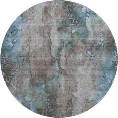 Premium Machine Washable Mayfield AMF1869 Floral Rug