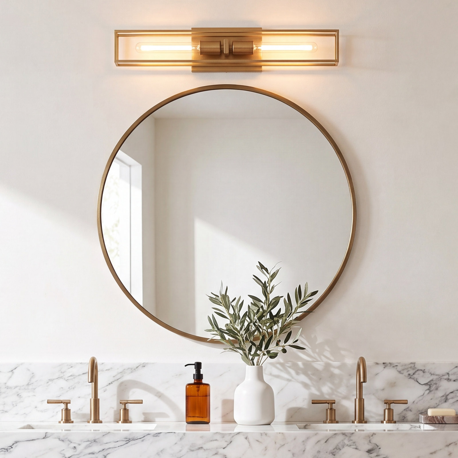 Memphis 2 Light Transparent Dimmable Vanity Light