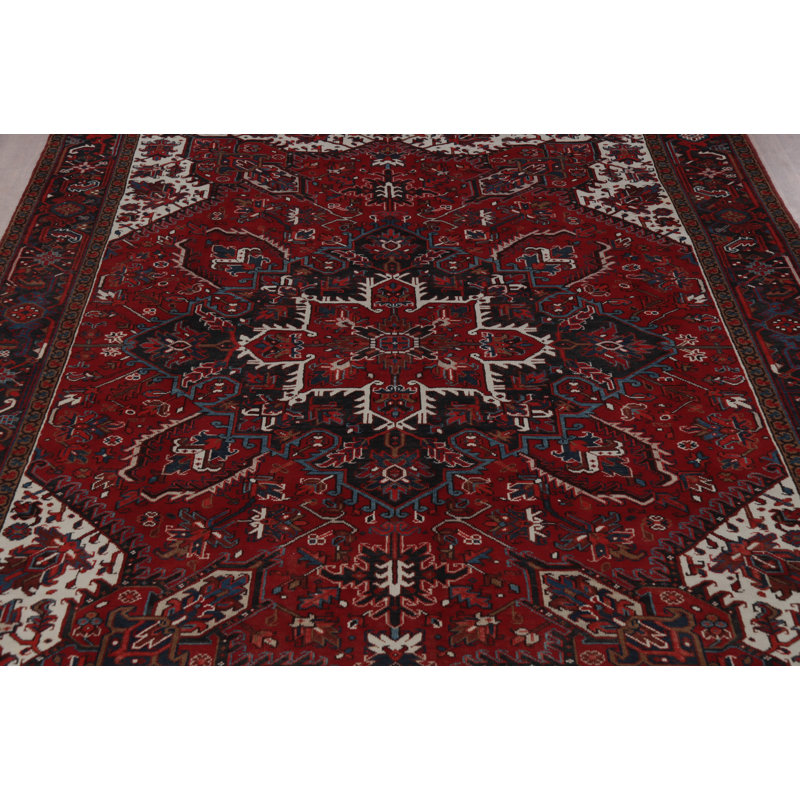 Tapis traditionnel rétro en laine 9 x 11
