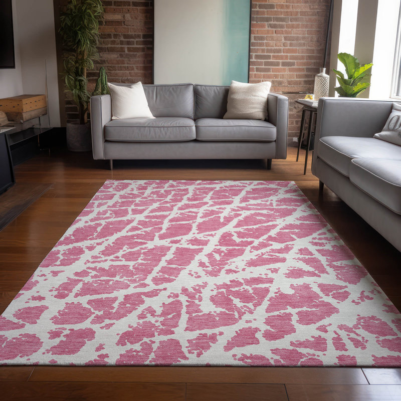 Kyrie Indoor/Outdoor Area Rug with Non-Slip Backing, Rectangle 10' x 14'