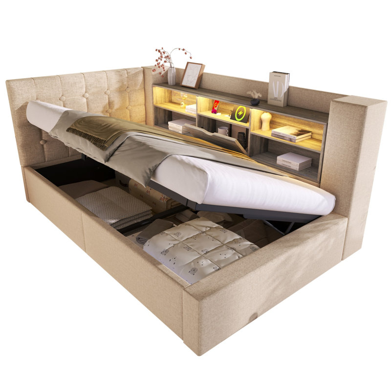 Bed, Beige