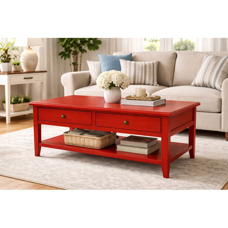 Table basse Beth, Rouge vif