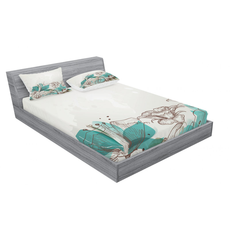 Microfiber Sheet Set, Queen Sheet Set with Fitted Sheet