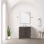 Meuble-lavabo simple en chêne gris 30 po X P 22 po D, avec plateau en marbre de culture-117980232
