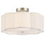 Plafonnier semi-encastré en tissu 3 lumières Tekamah-59518744-59518745
