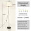 Lampe sur pied minimaliste moderne avec abat-jour cylindrique en tissu et ampoule incluse