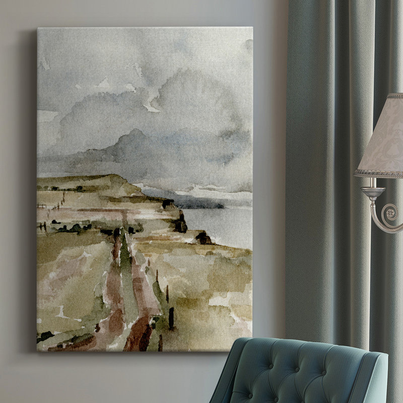 " Rainy Coast I " Painting Print, 48" H x 32" W x 1.5" D