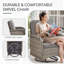 Chaise berçante pivotante en osier avec coussins Halit-1752906093