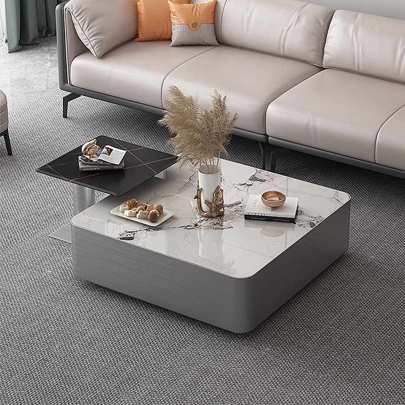 Ensemble de tables basses Creative, Argent argent