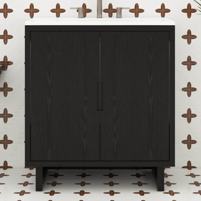 30" Bathroom Vanity With Sink, Single Sink Bathroom Vanity, Closeout Bathroom Vanities, Solid Wood Frame