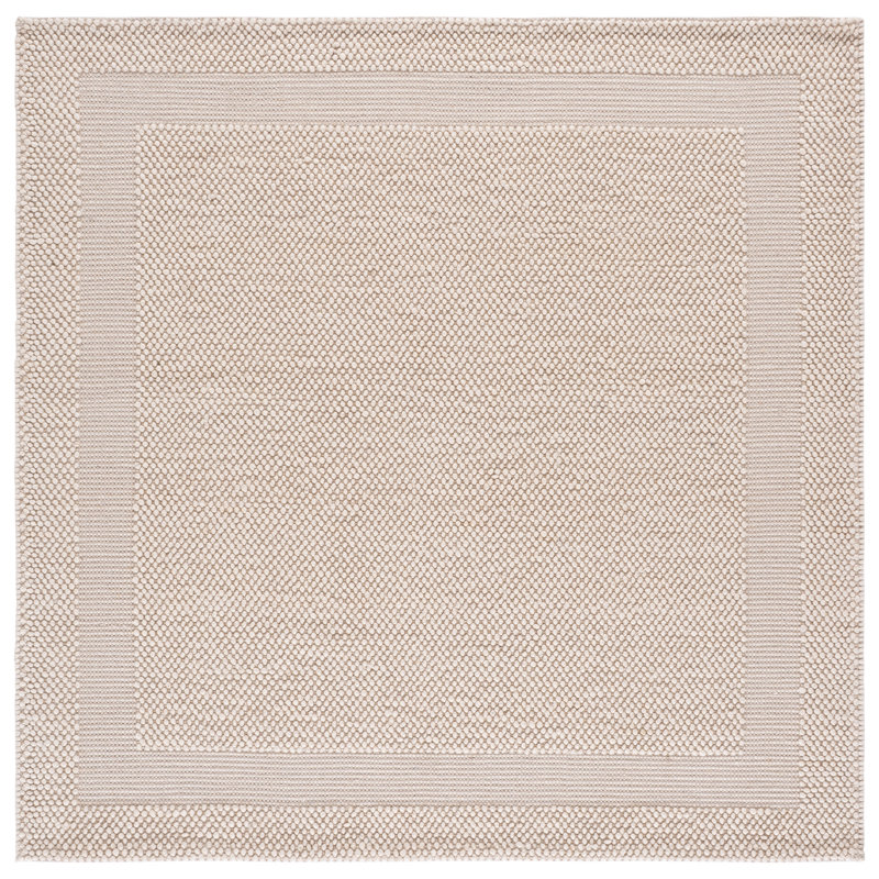 Natura Hand Woven Wool; Cotton; Recycled P.E.T Solid Color Indoor Rug, Square 6'