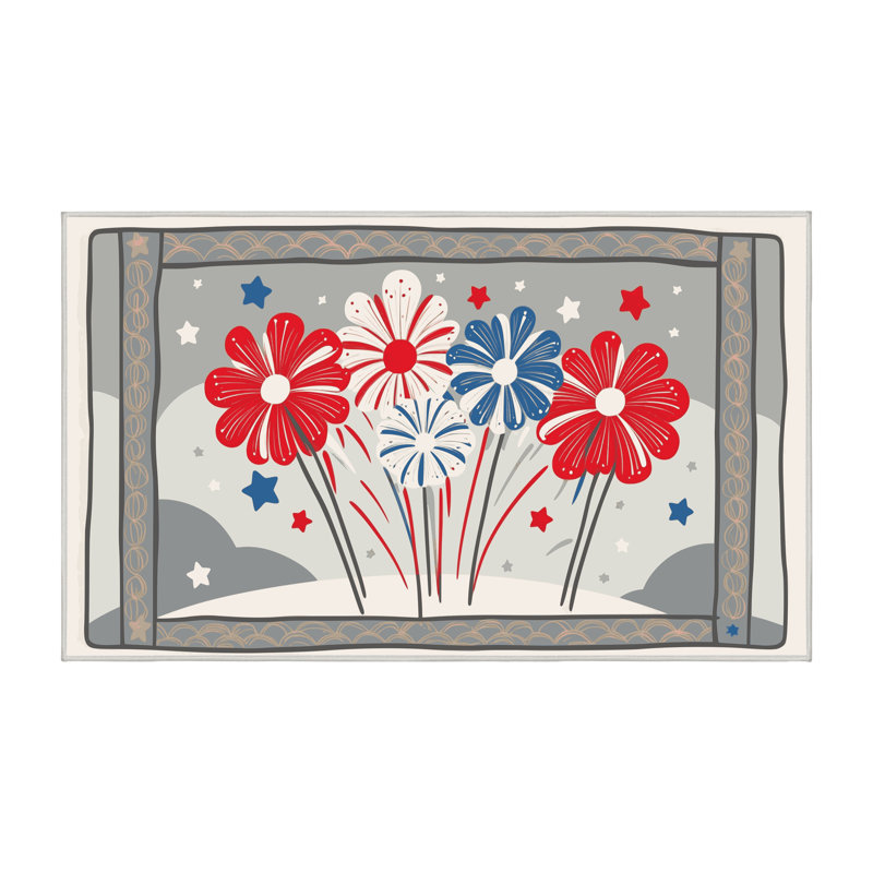 Tapis vacances des fêtes The Holiday Aisle®, Rectangle 6 pi x 9 pi